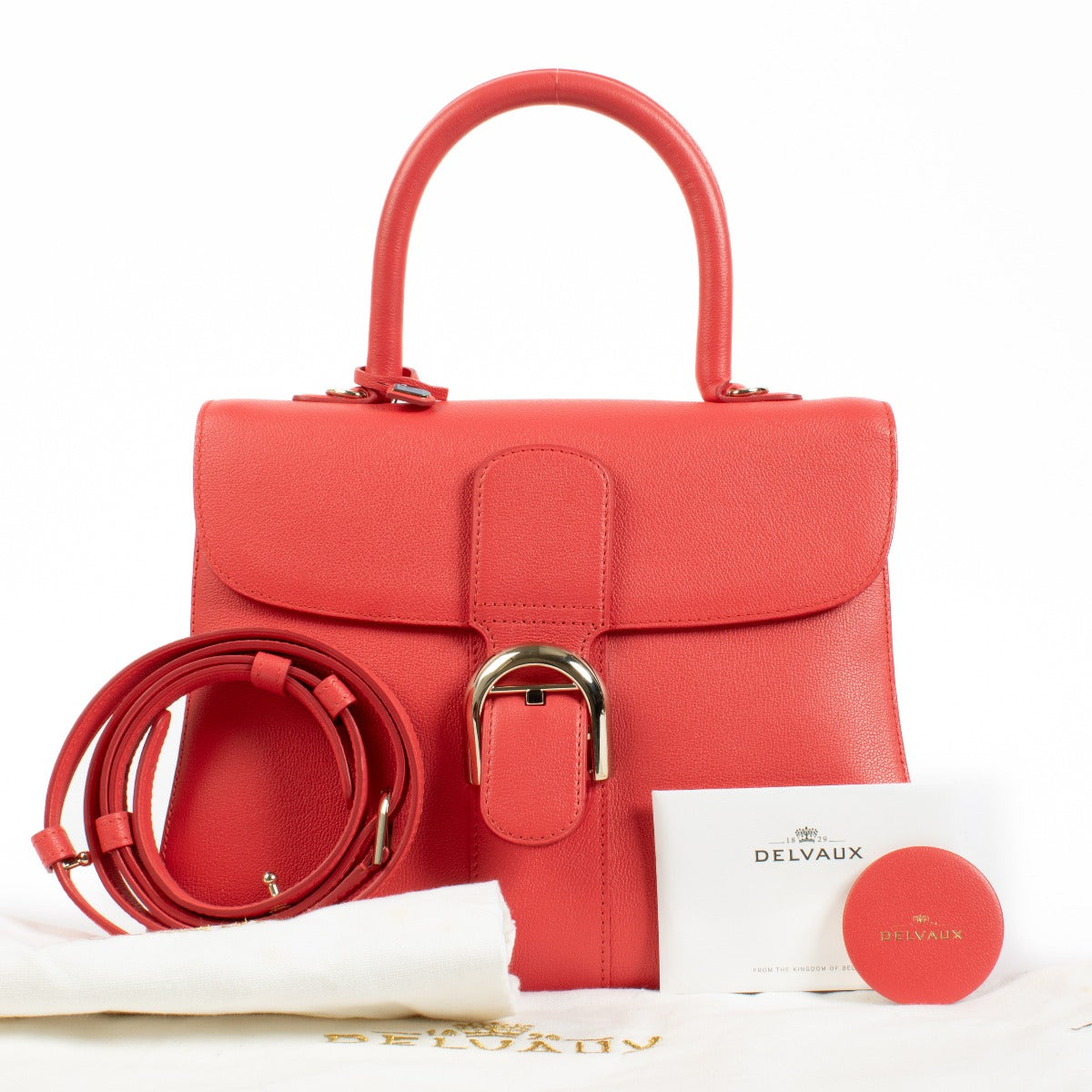 Delvaux Rose Candy Rodeo Calf Brillant MM Bag