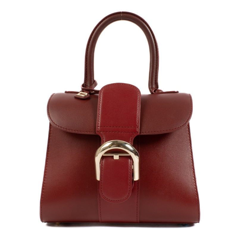 buy 100% authentic pre loved Delvaux Burgundy Box Calf Brillant Mini on Labellov.com