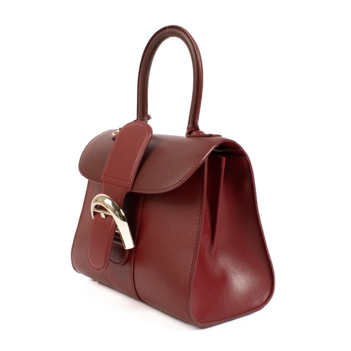 buy 100% authentic pre loved Delvaux Burgundy Box Calf Brillant Mini on Labellov.com