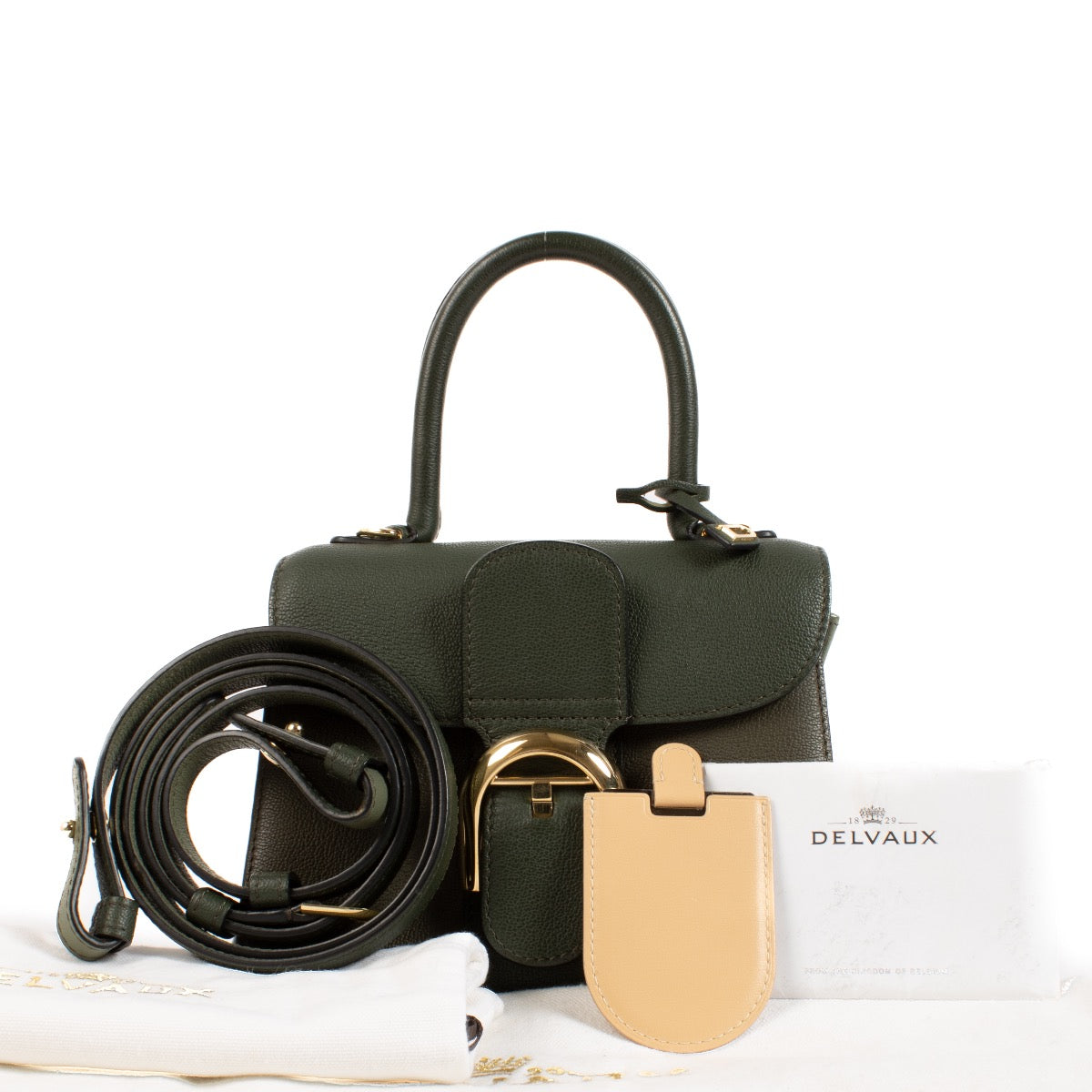 buy 100% authentic pre loved Delvaux Kaki Camaieux Brillant Mini on Labellov.com