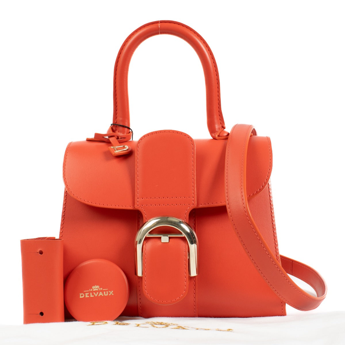 Shop 100% authentic Delvaux Corail Box Calf Brillant Mini on labellov.com