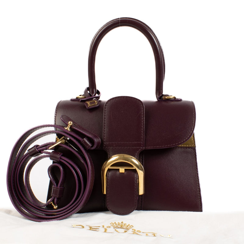 Delvaux Purple/Gold Box Calf Brillant Mini
