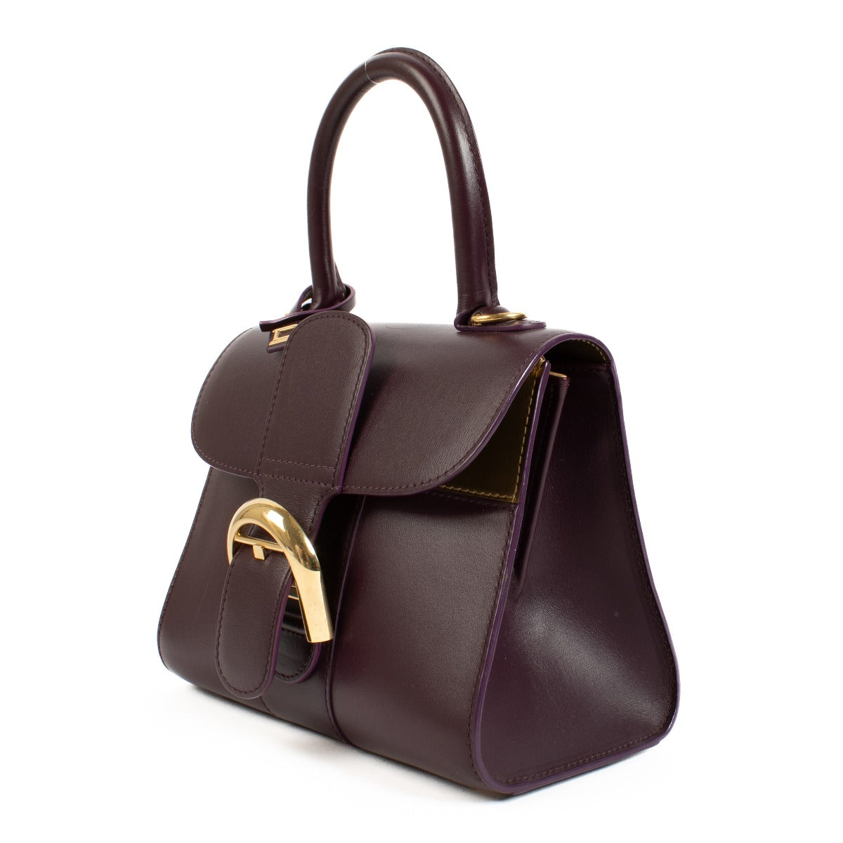 Delvaux Prune/Or antique Box Calf Brillant Mini Mirage