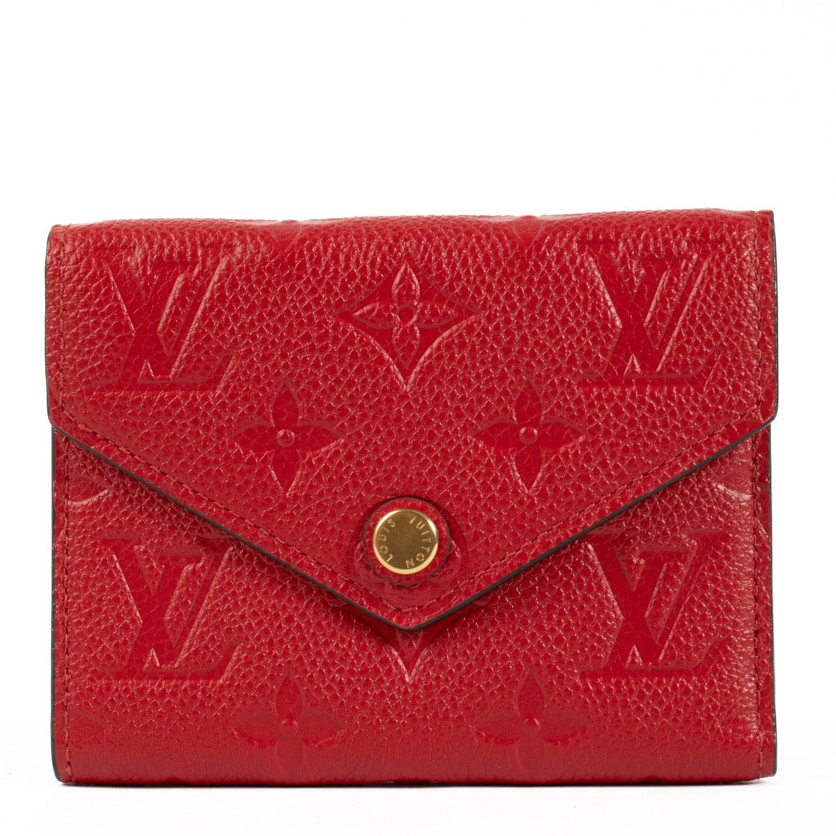Authentic second hand Louis Vuitton Red Monogram Empreinte Victorine Wallet on Labellov.com