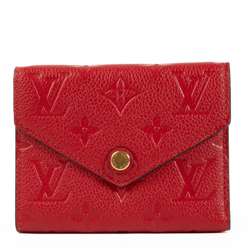 Authentic second hand Louis Vuitton Red Monogram Empreinte Victorine Wallet on Labellov.com