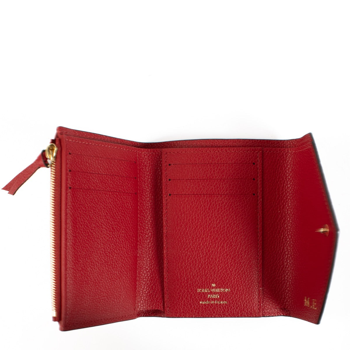 Authentic second hand Louis Vuitton Red Monogram Empreinte Victorine Wallet on Labellov.com