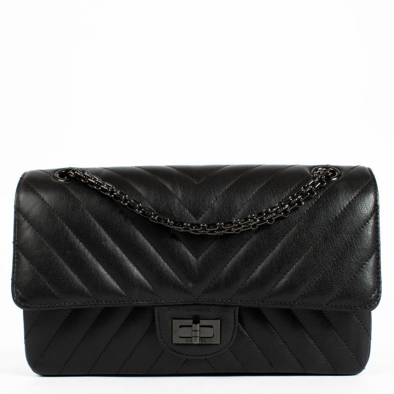 Chanel So Black Chevron Medium Reissue 2.55 Bag