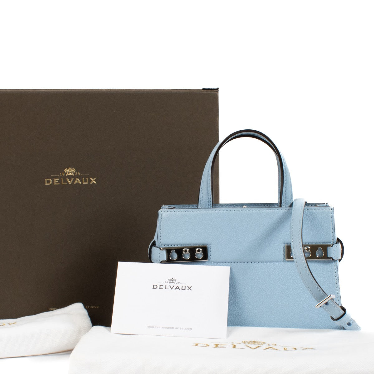 Buy authentic second hand Delvaux Azur Silky Calf Small Tempête Crush at Labellov.com