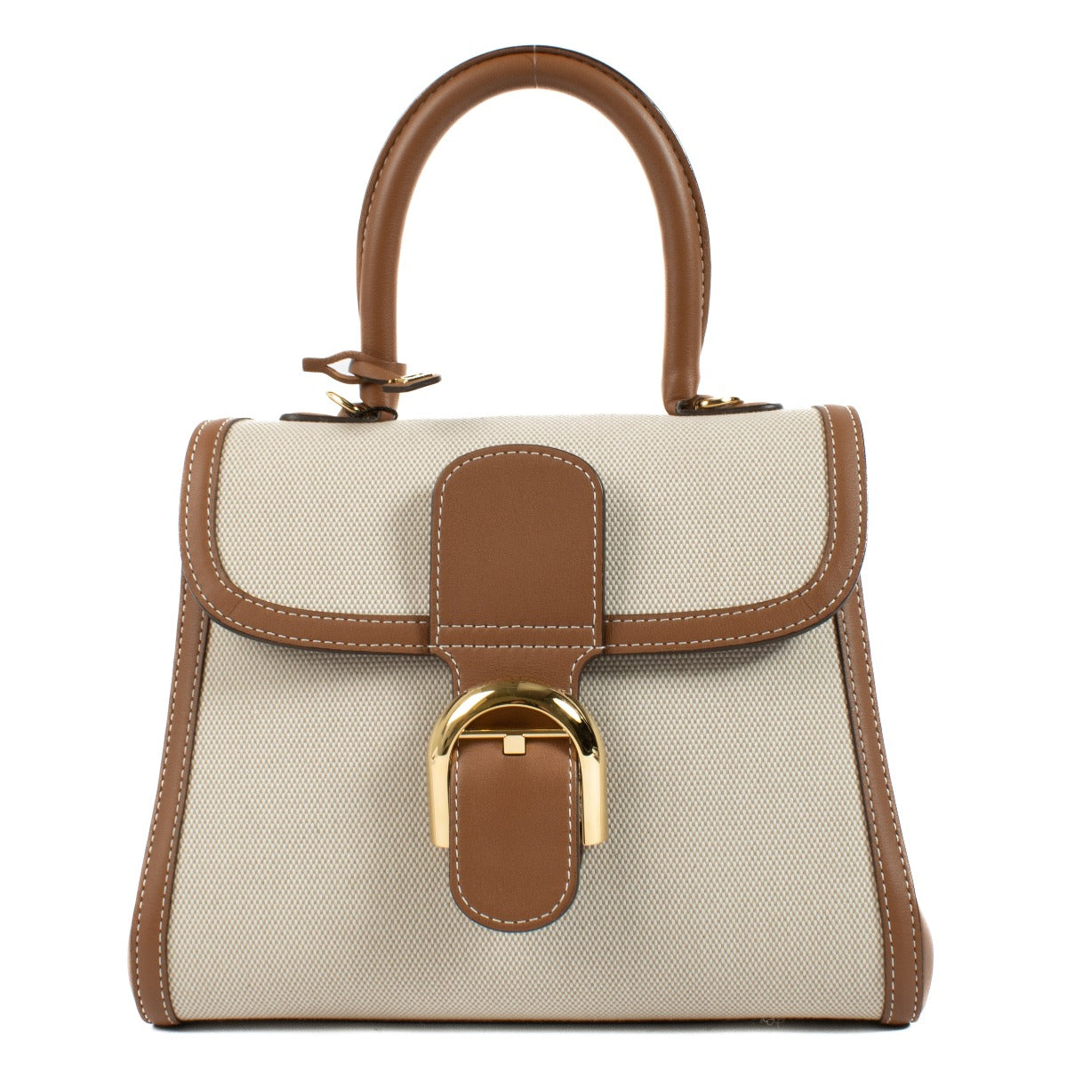 Delvaux Natural/Tan Canvas/Calfskin Brillant PM