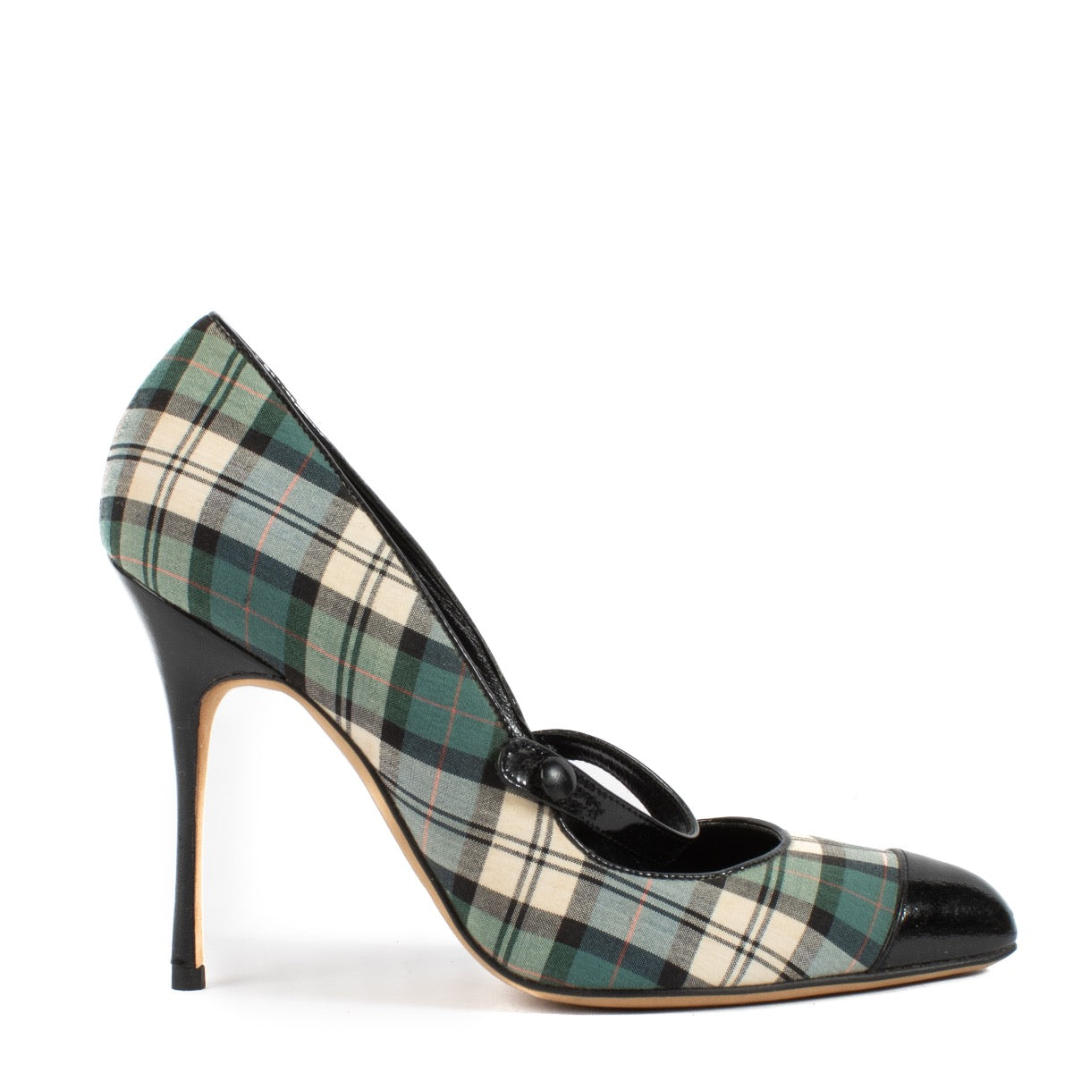 Shop 100% authentic second hand Manolo Blahnik Checked Mary Jane Heels on Labellov.com