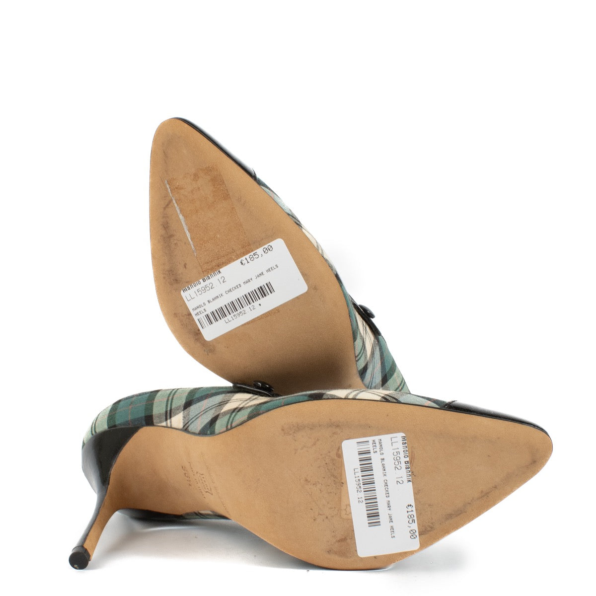 Shop 100% authentic second hand Manolo Blahnik Checked Mary Jane Heels on Labellov.com