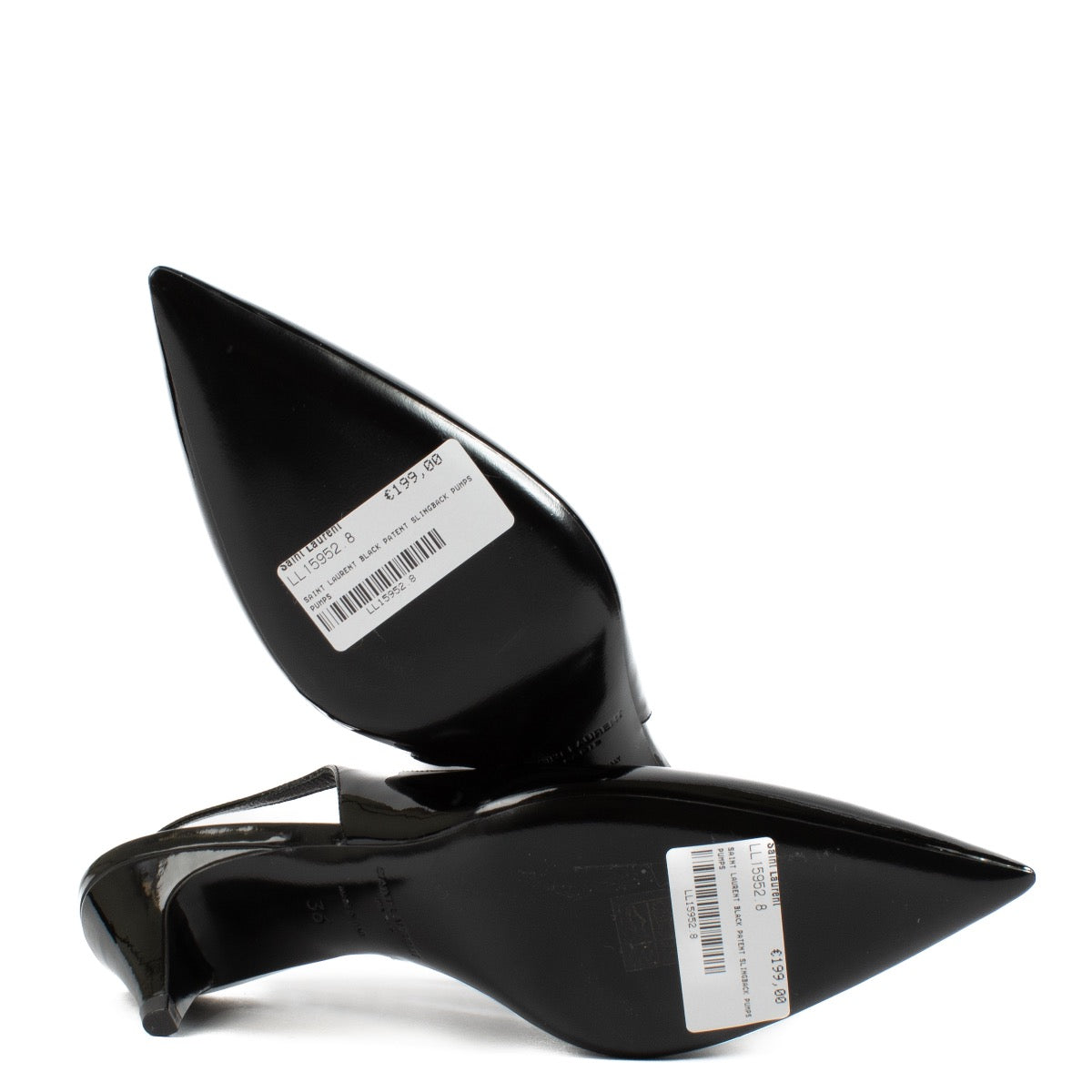 Shop 100% authentic second hand Saint Laurent Black Patent Slingback Pumps on labellov.com