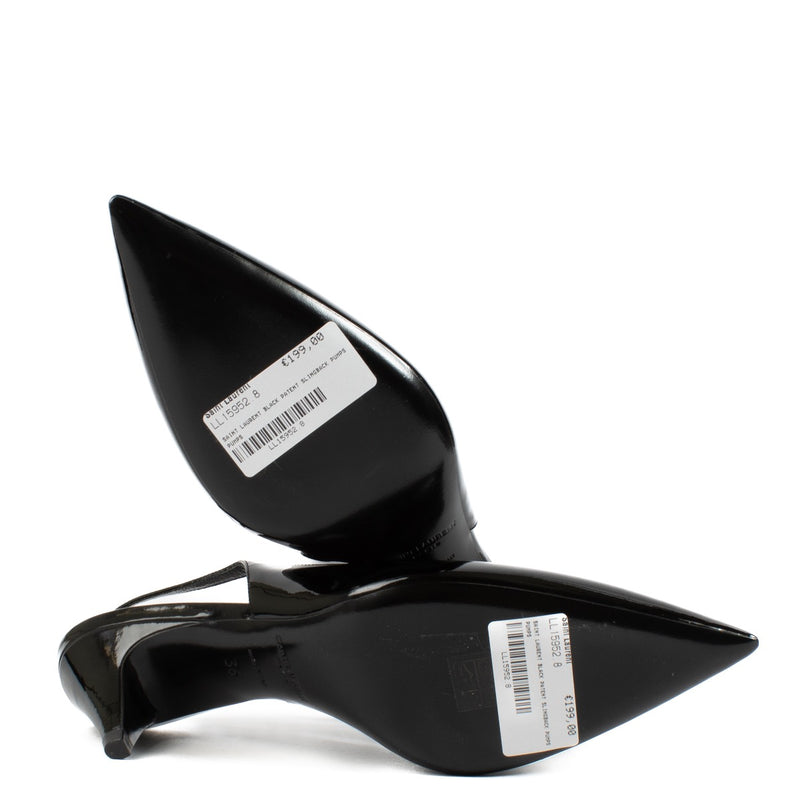 Shop 100% authentic second hand Saint Laurent Black Patent Slingback Pumps on labellov.com