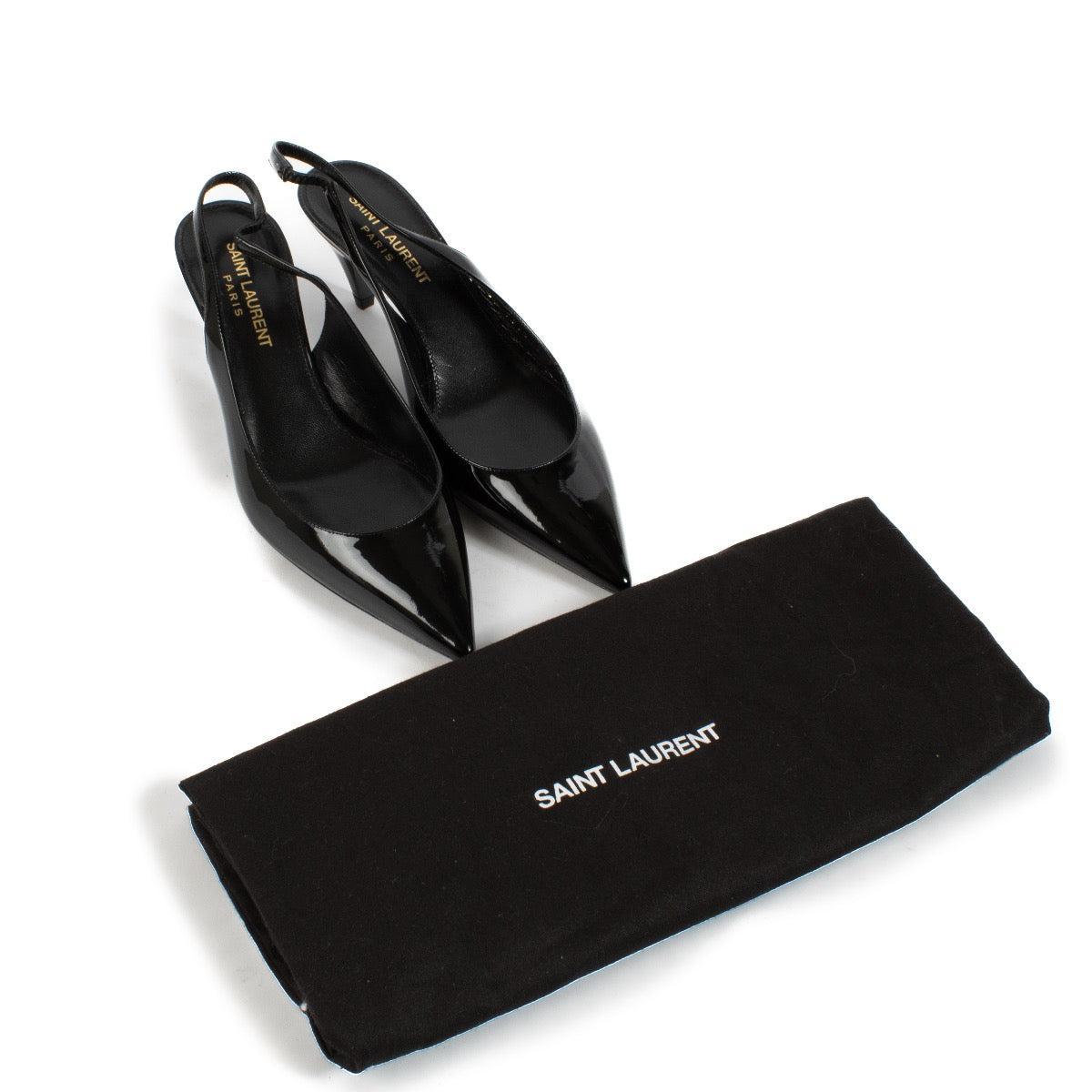Shop 100% authentic second hand Saint Laurent Black Patent Slingback Pumps on labellov.com