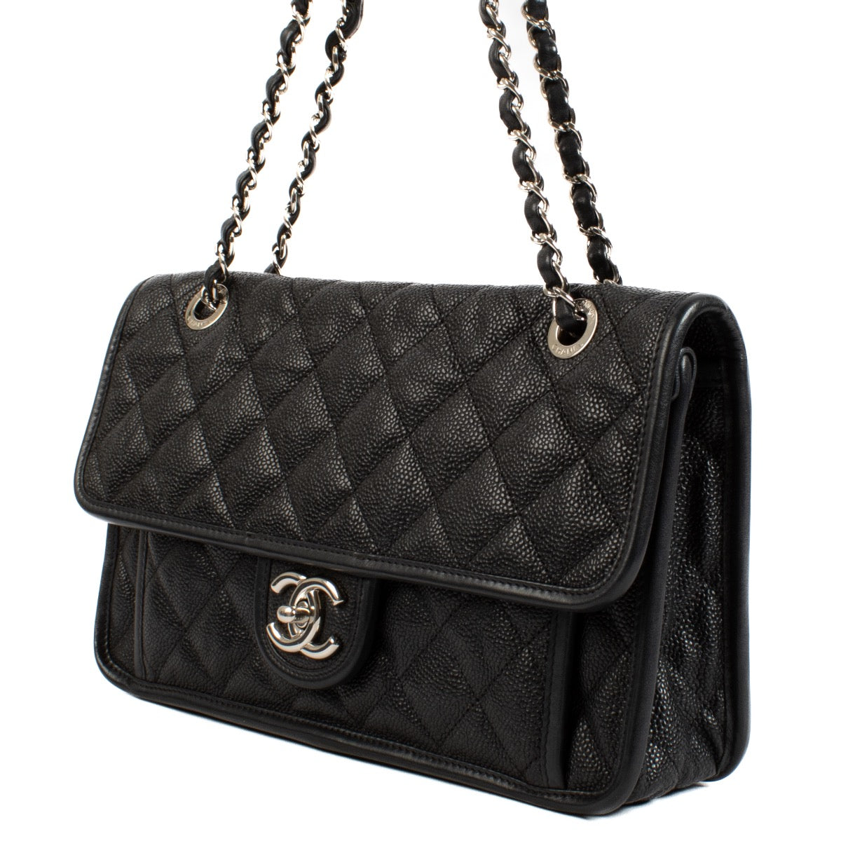 buy 100% authentic pre loved Chanel Black Caviar French Riviera Flap Bag on Labellov.com