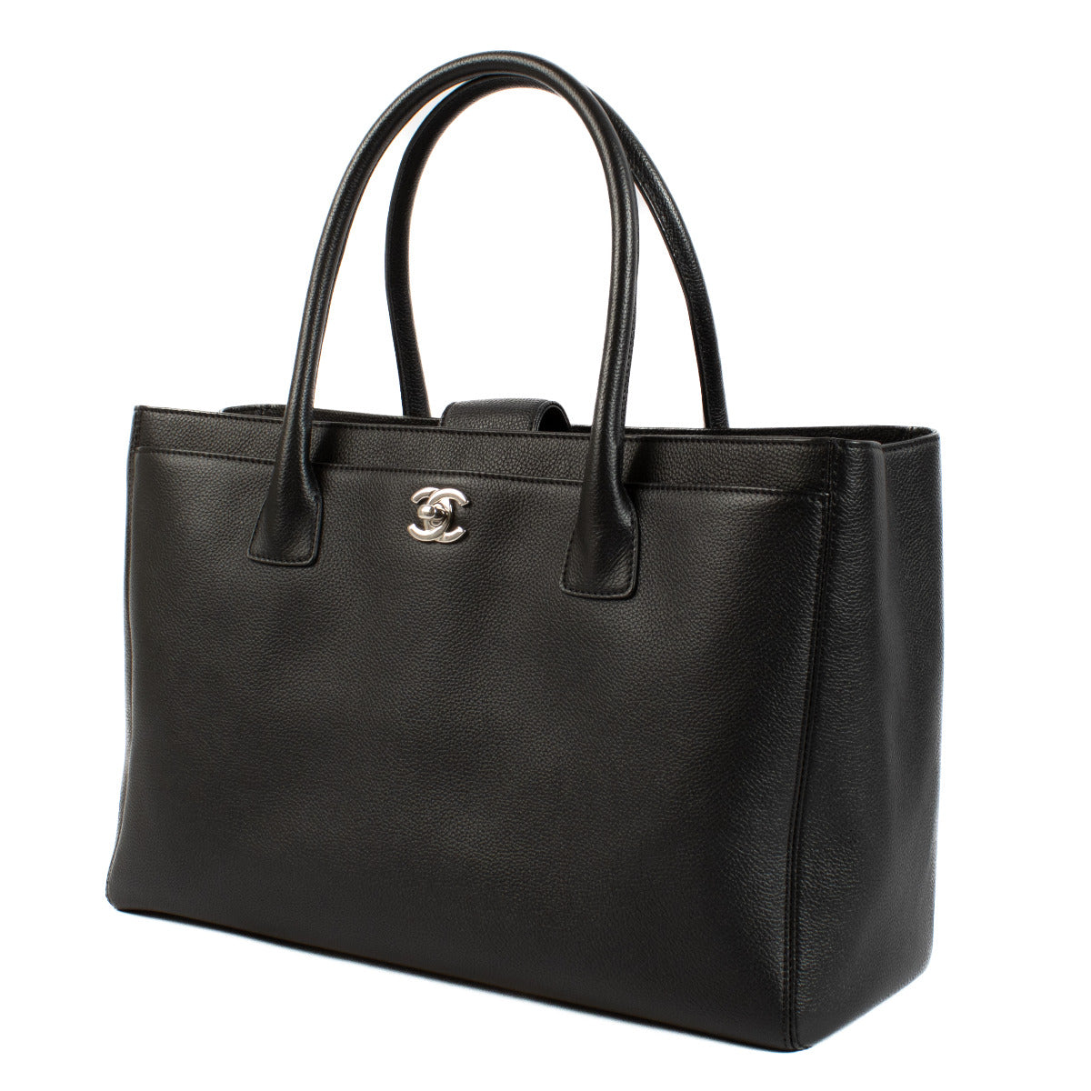 Chanel Black Cerf Executive Tote Bag
