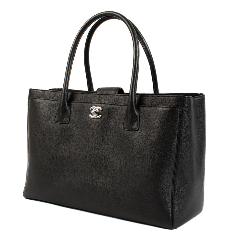 Chanel Black Cerf Executive Tote Bag