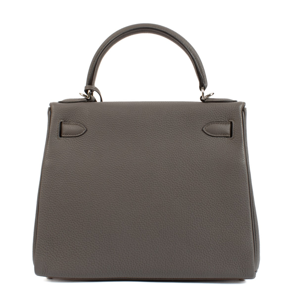 Authentic second hand Hermès Kelly 28 Etain Togo PHW on www.labellov.com