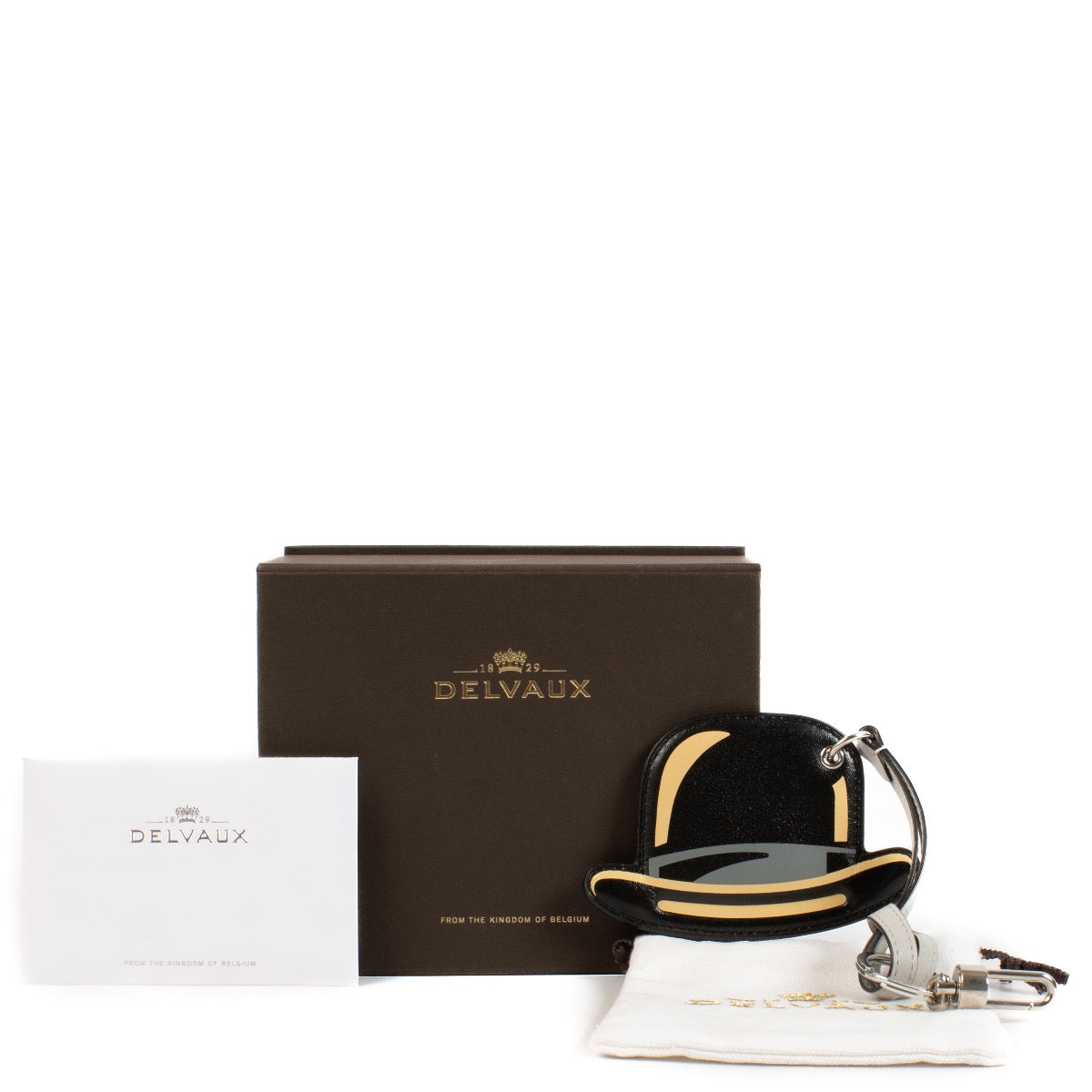 shop 100% authentic second hand Delvaux Black Chapeau Bas Keychain on Labellov.com