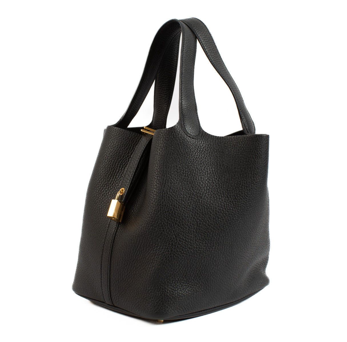 Hermès Picotin 22 Black Clemence GHW