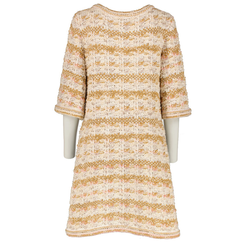 Chanel 15C Striped Tweed Sleeveless Dress