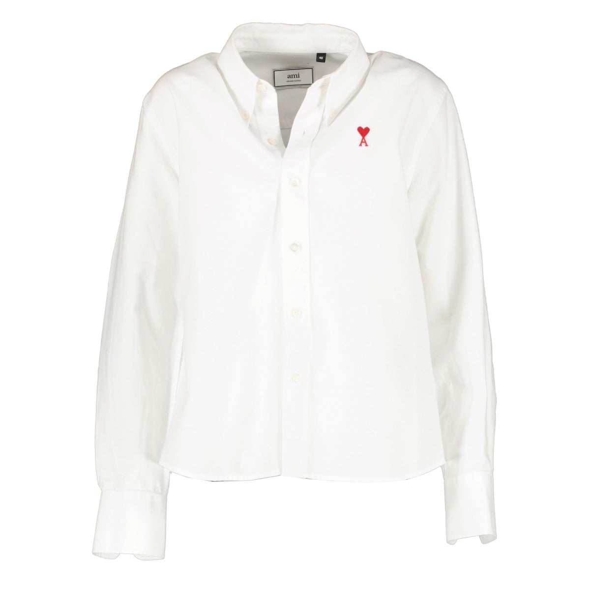 Chemise AMI Paris en popeline de coton blanc - Taille FR 40