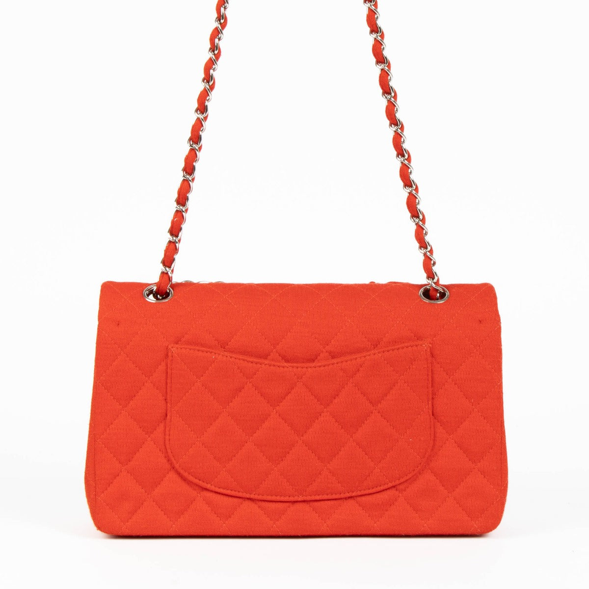 Chanel Rode Jersey Medium Classic Flap Bag