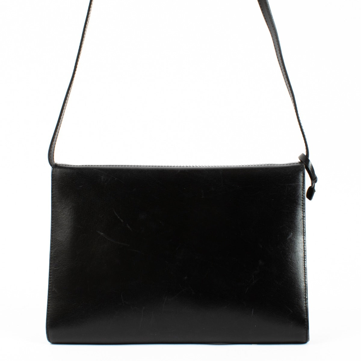 The Delvaux Vintage Black Crossbody Bag is a distinguished accessory, expertly crafted from high-quality black leather. Buy now on Labellov.com.