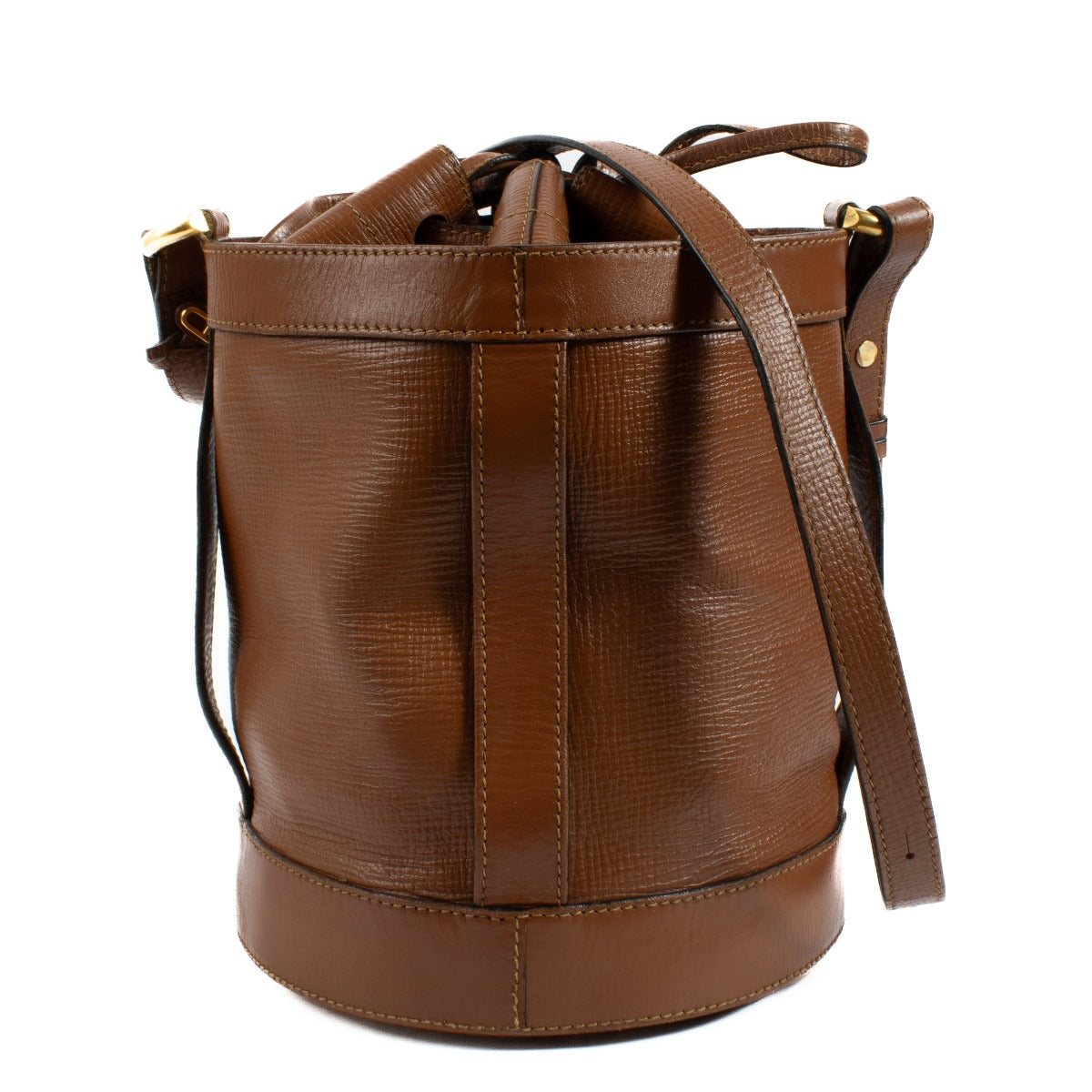 Delvaux Brown Leather Bucket Bag