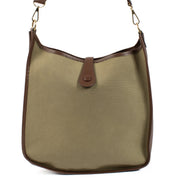 shop 100% authentic second hand Hermès Evelyne 29 Green/Brown Canvas/Epsom GHW on Labellov.com