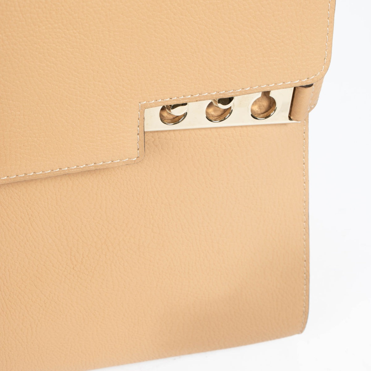 Delvaux Tempête GM en Cuir de Veau Crispy Beige