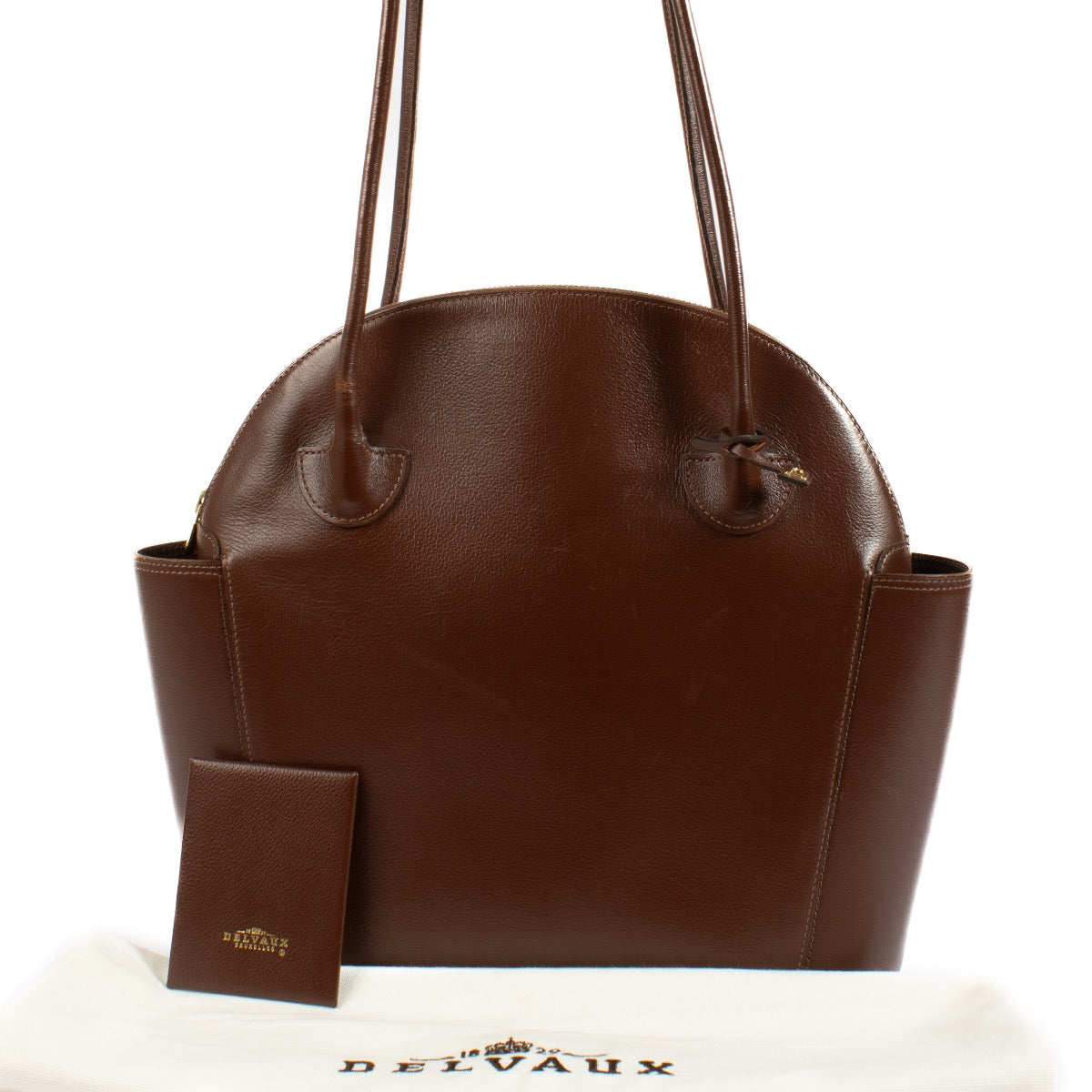 shop 100% authentic second hand Delvaux Brown Mousson Shoulder bag on Labellov.com