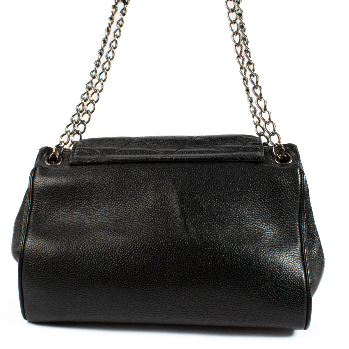 Chanel Black Accordion Flap Shoulder Bag
