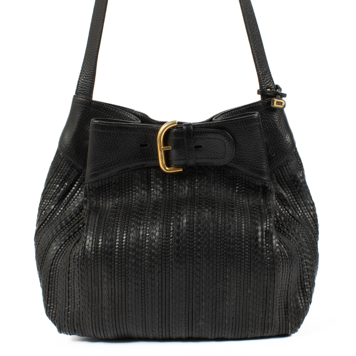 Delvaux Black Toile de Cuir Bergerac Bag