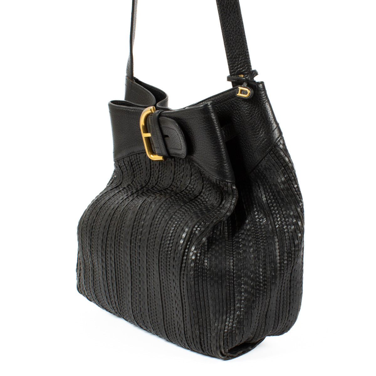 Delvaux Black Toile de Cuir Nomade Bag