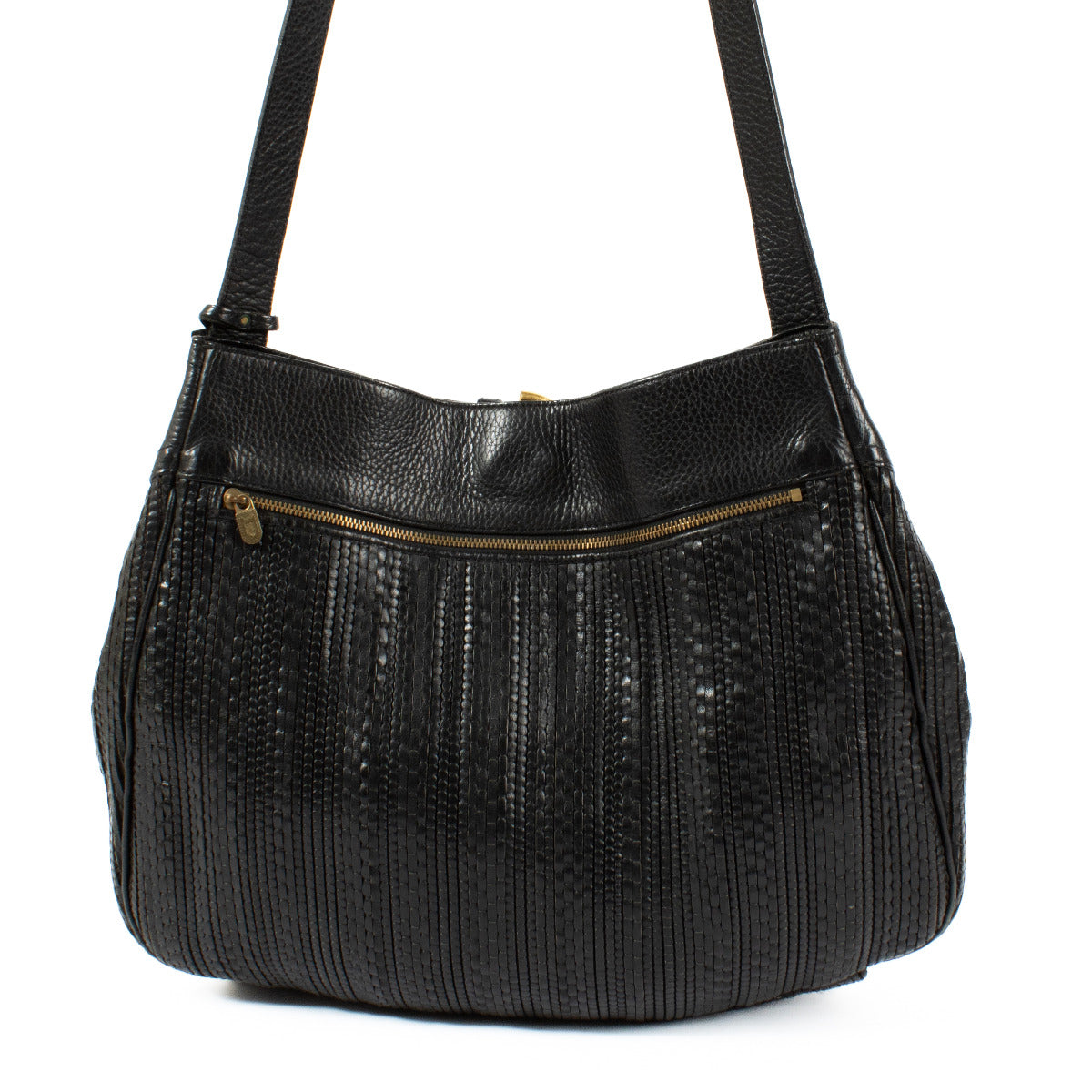 Delvaux Black Toile de Cuir Bergerac Bag