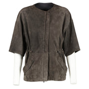 Brunello Cucinelli Grey Suede Jacket