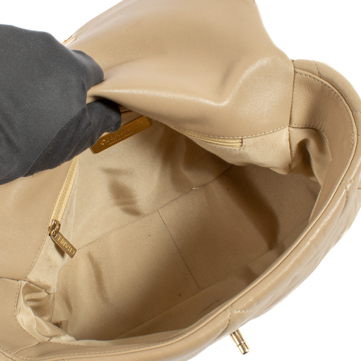 Chanel Beige Large Chanel 19 Bag