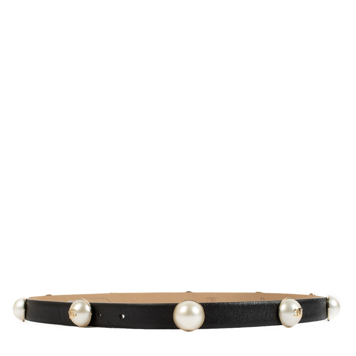 Chanel Black Pearl Belt - size 85