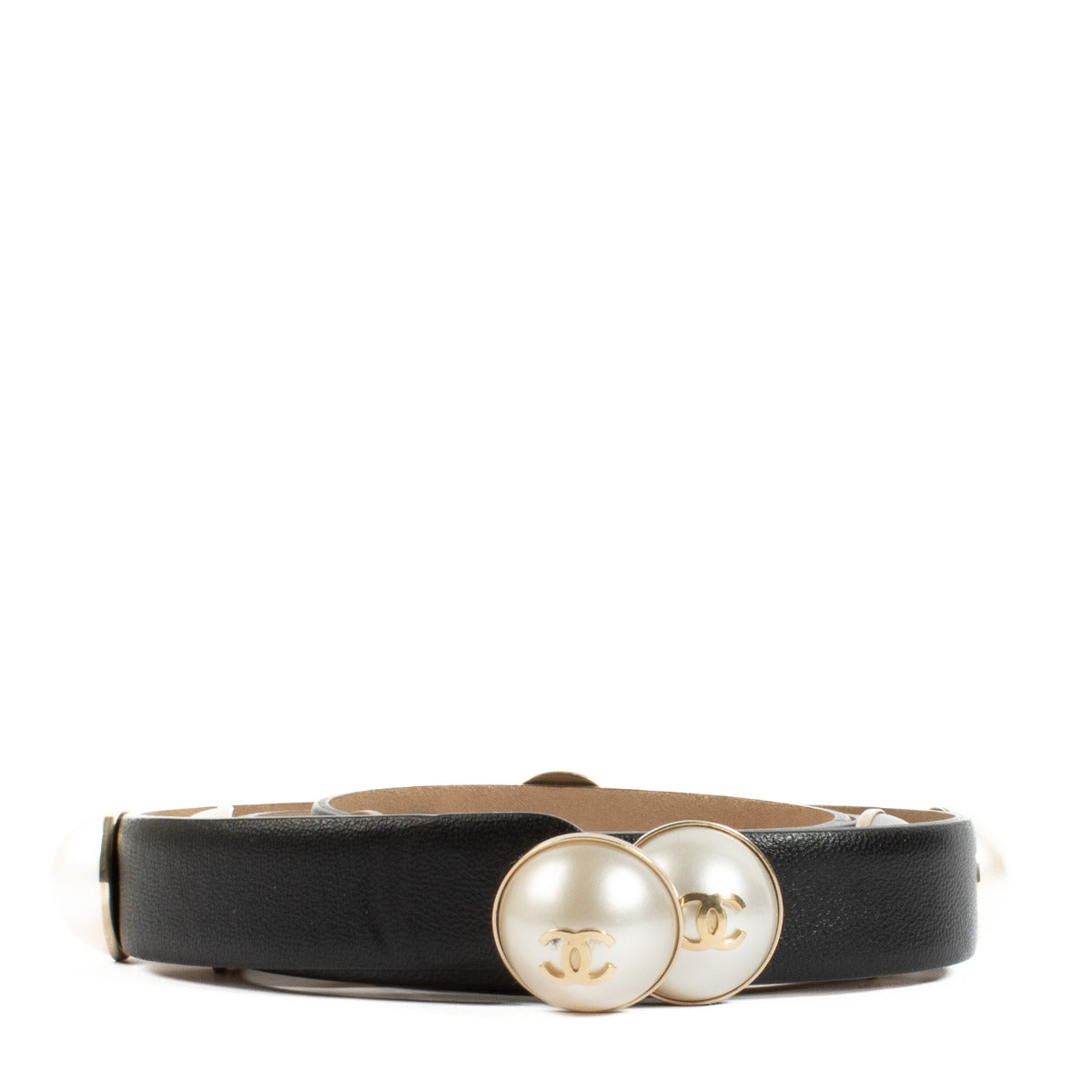 Chanel Black Pearl Belt - size 85