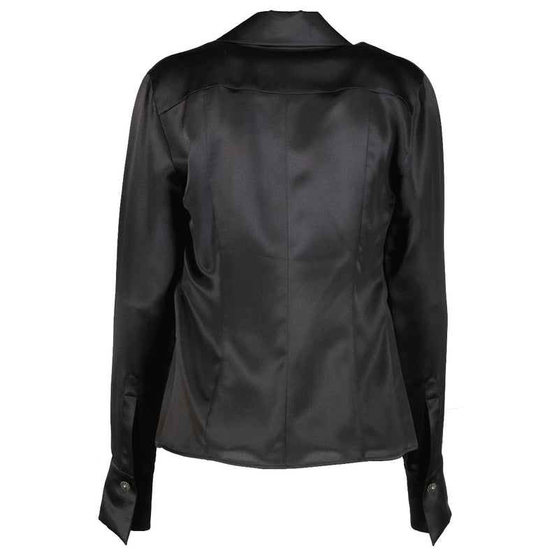 Chanel Black Silk Blouse - FR38 for the best price at Labellov secondhand luxury in Antwerp and Knokke