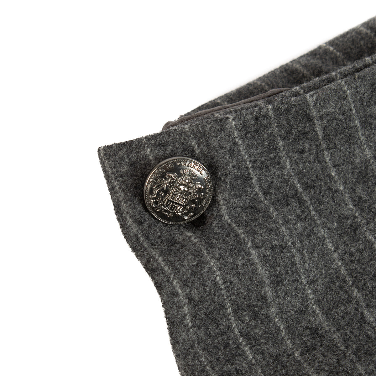 Chanel Grey Pinstripe Pants - size 36