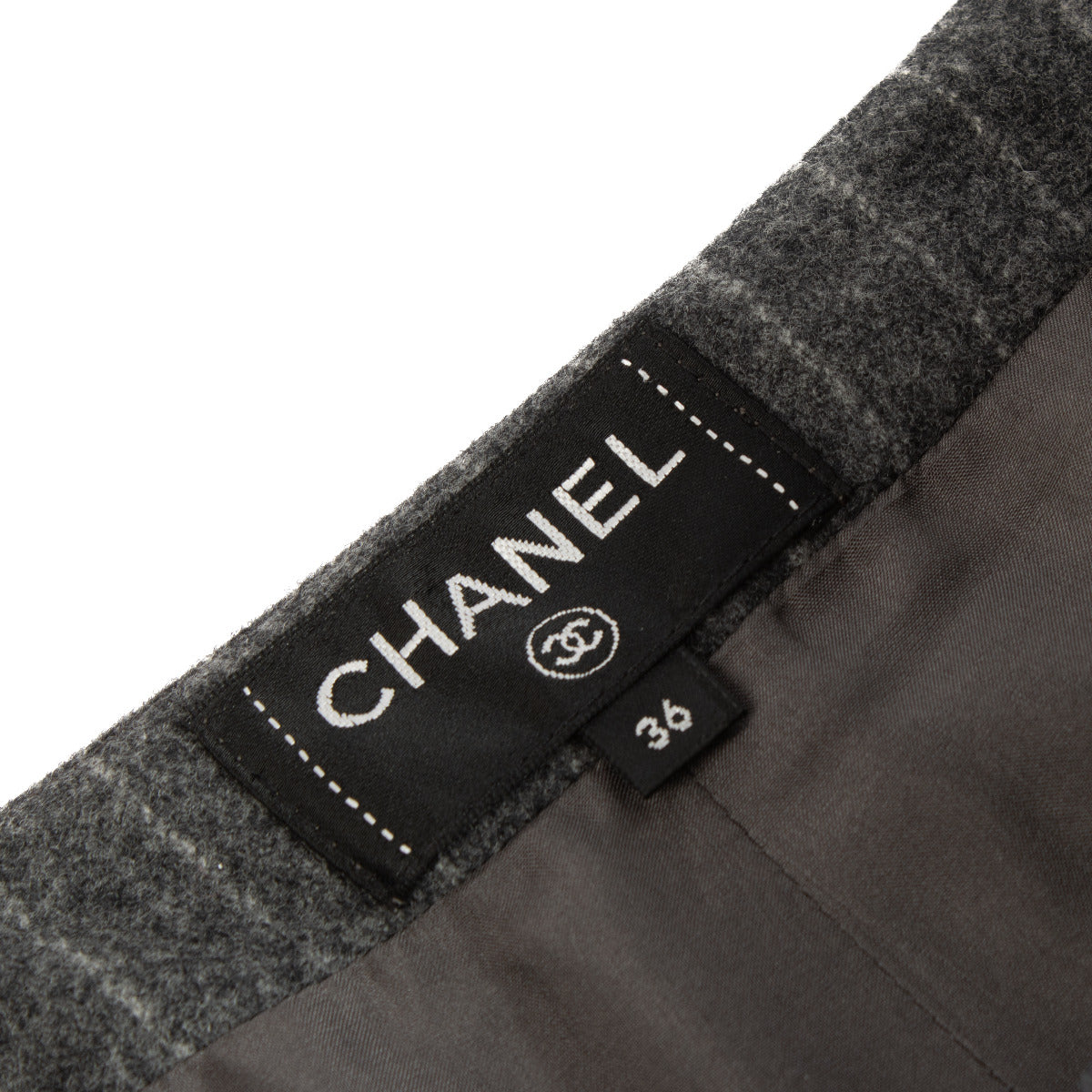 Chanel Grey Pinstripe Pants - size 36