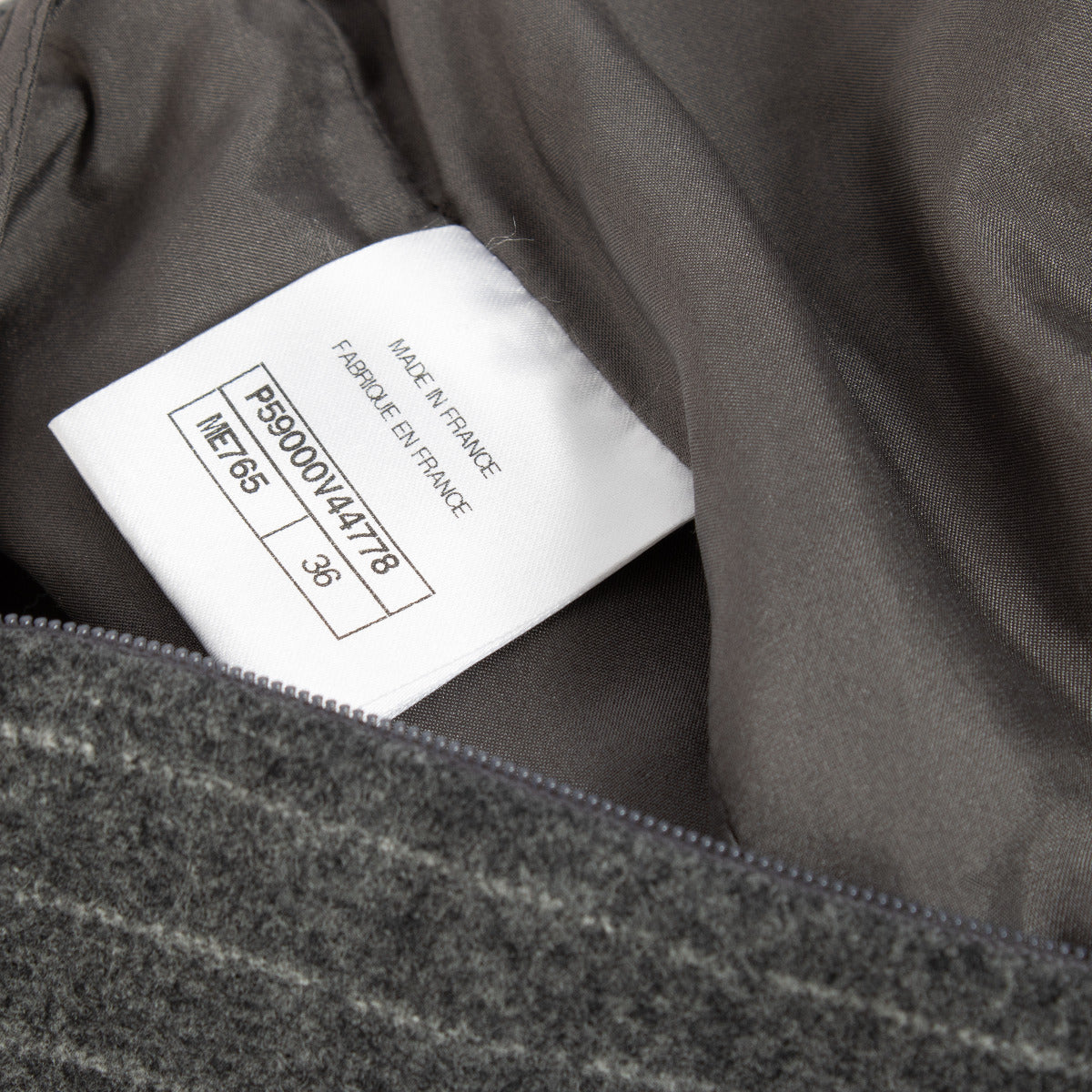 Chanel Grey Pinstripe Pants - size 36