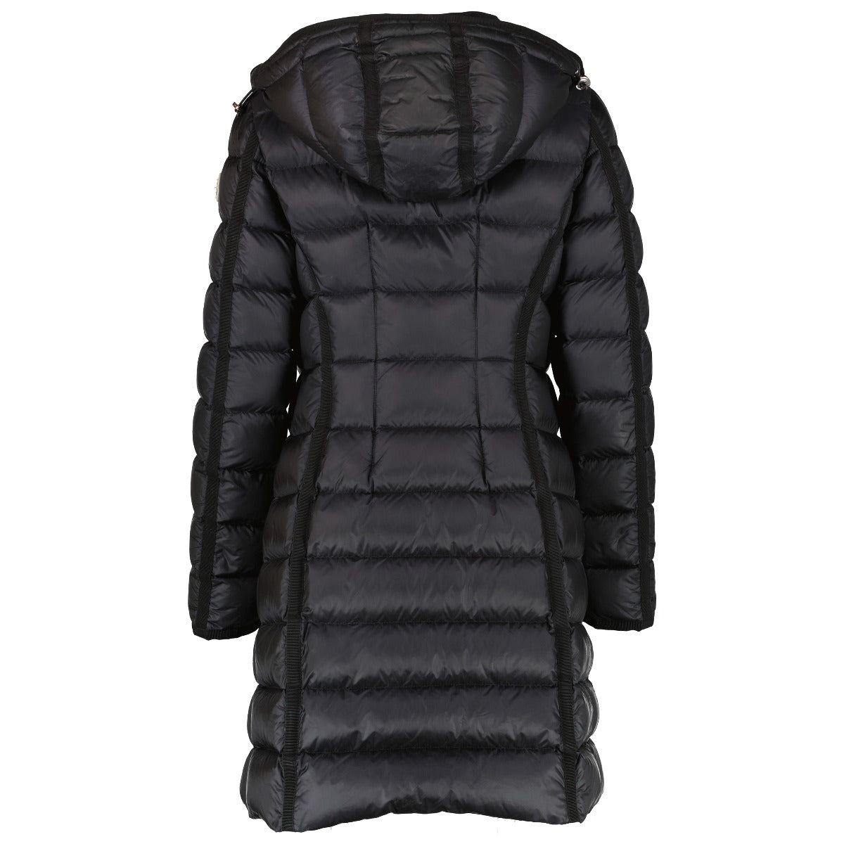 Moncler Black Hermine Hooded Long Down Jacket