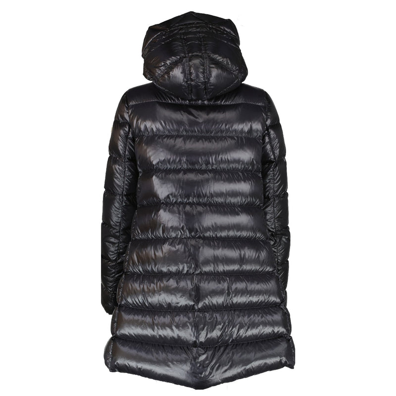 Moncler Black Suyen Hooded Long Down Jacket - Size 0