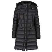Moncler Black Hermine Hooded Long Down Jacket