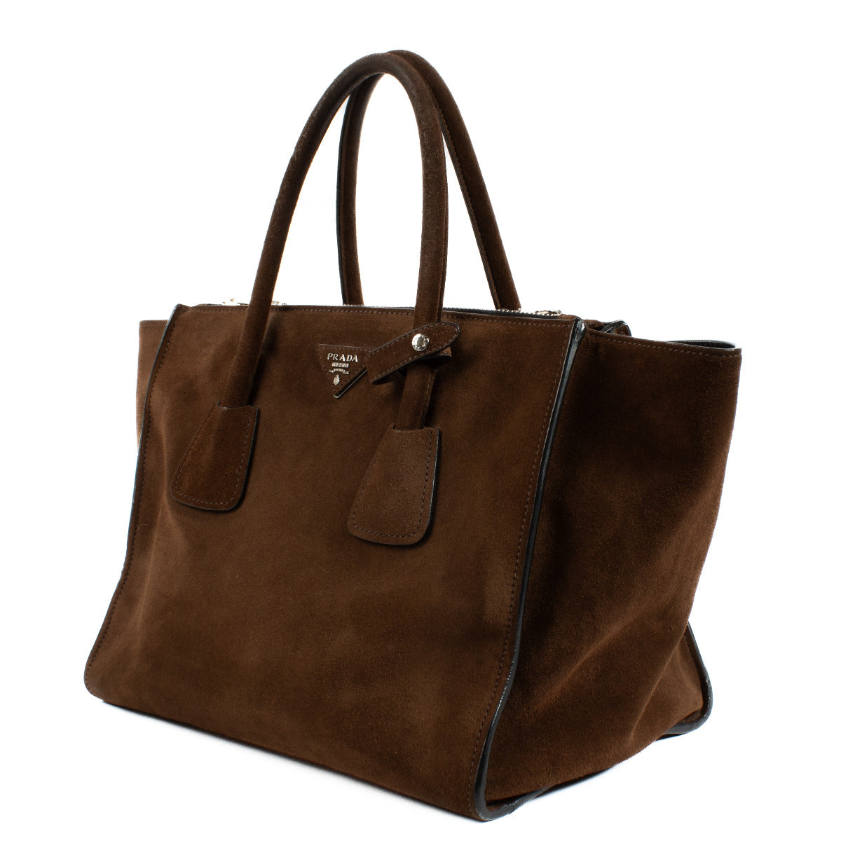 Sac cabas Prada en daim marron