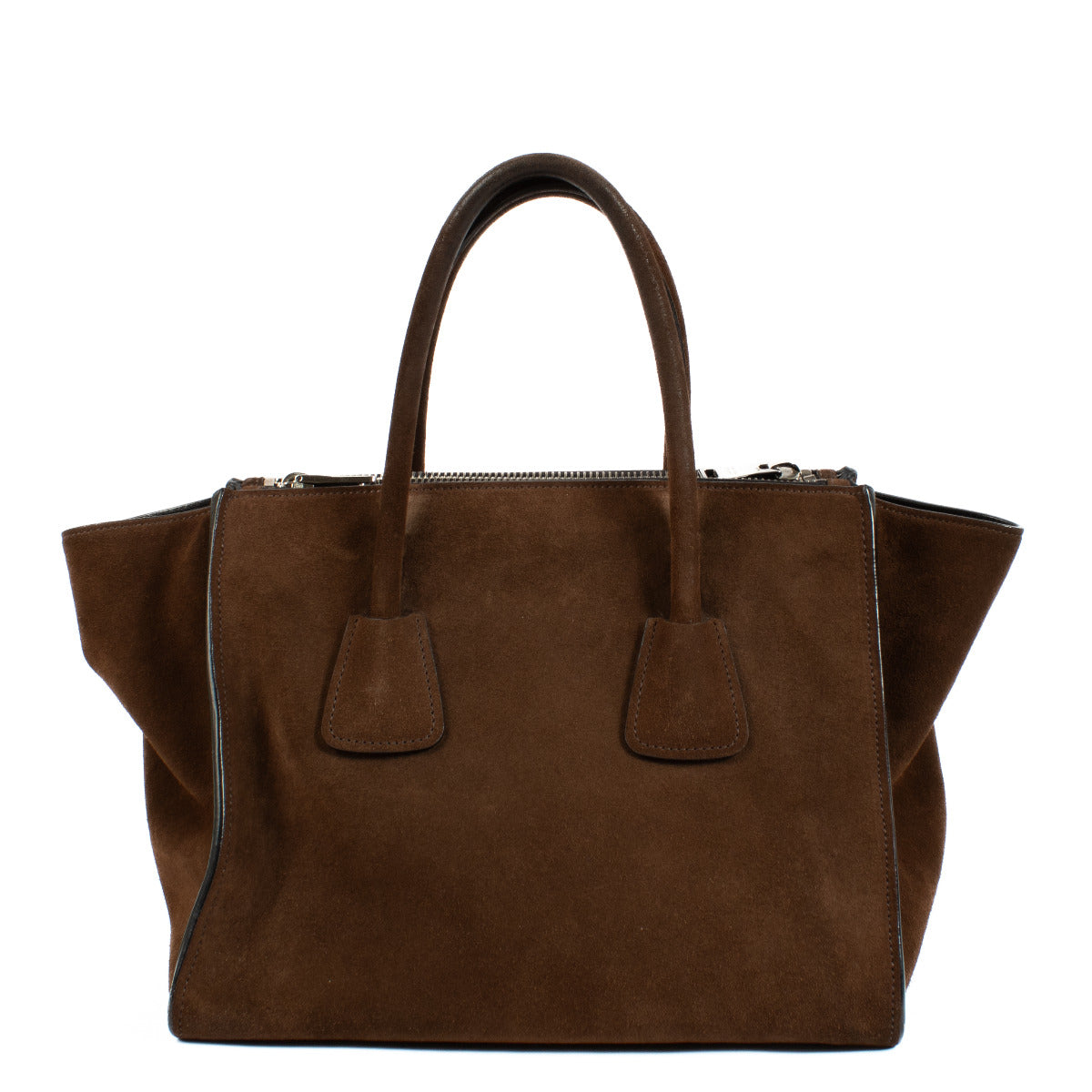 Sac cabas Prada en daim marron