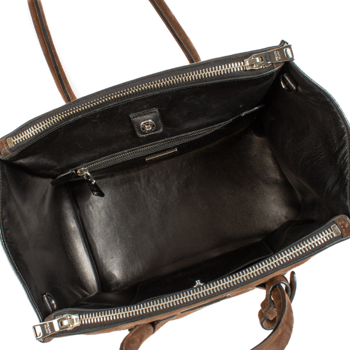 Sac cabas Prada en daim marron